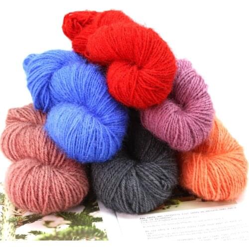 150g Squirrel Wool Bright Yarn Double Faced Velvet Hand Woven Hat Mens and Womens Scarf Coat Medium Thick Line