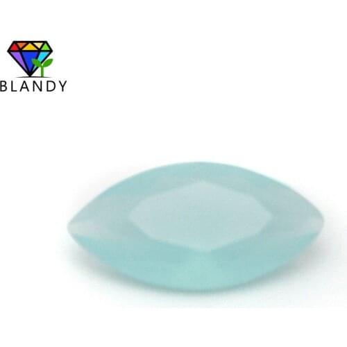 1.5x3~8x16mm Milky Green Color Marquise Shape Glass Gem stone Glass Beads Synthetic Gems For Jewelry