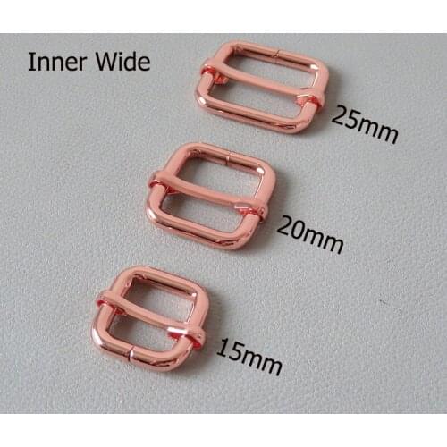 1Pcs Bag Backpack Handbag Straps Loop Metal Adjusters Roller Pin Buckles Webbing Slider for Dog Pet Collar Garment Leather Clasp