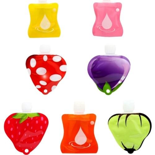 10Pcs Refillable Empty Bottle Tube Cartoon Fruit Shaped Hand Sanitizer Container