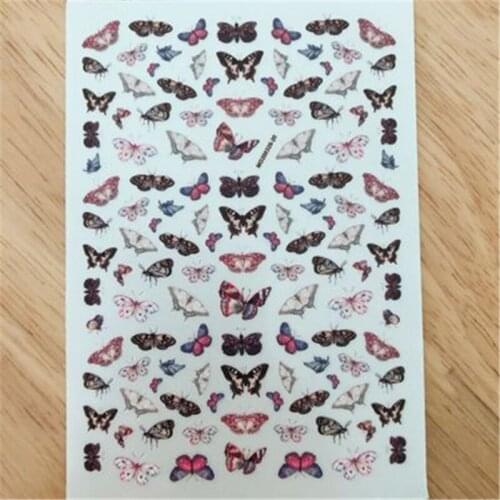 Colorful Butterflies Nail Stickers Thin Light Nail Art Nail Decoration Women Girl Gift