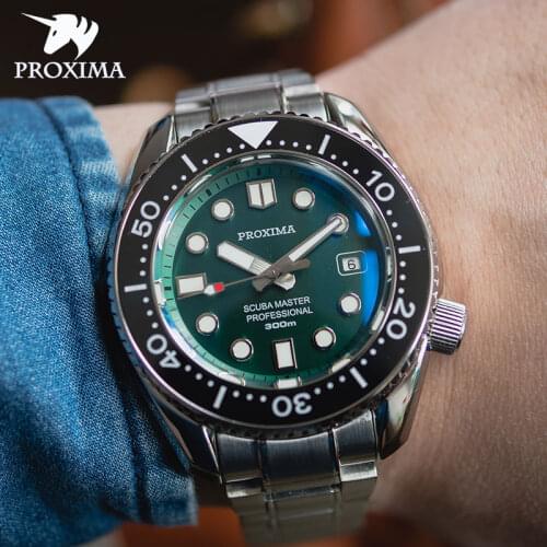 Proxima 2021 Sports Mens And Womens Mechanical Watch Automatic Diving NH35 Casual Watch Sapphire Watch 300M Ceramic PX1683