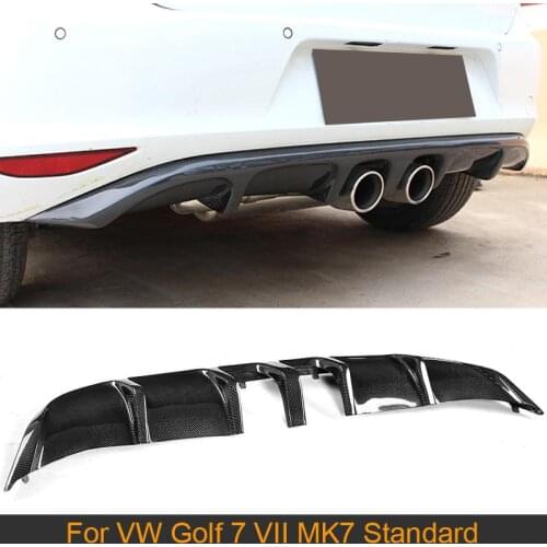 Carbon Fiber Rear Bunper Diffuser Lip for Volkswagen VW golf VII MK7 Standard 2014-2017 Rear Bumper Diffuser Lip Spoiler