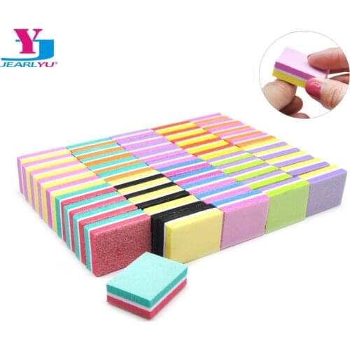 Double-sided Nail File 50Pcs/lot Mini Sponge Nail Polishing Manicure Pedicure Professional Accessories Nail Sanding Files Tools