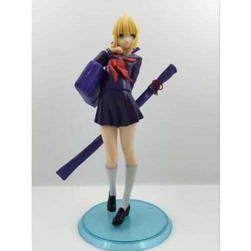 18CM Japanese anime figure Fate Stay Night saber school uniform ver action figure collectible model toys