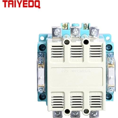 CJ20-63 100 160 250 AC Contactor Silver Alloy Contacts 220V380V Pure Copper Coil
