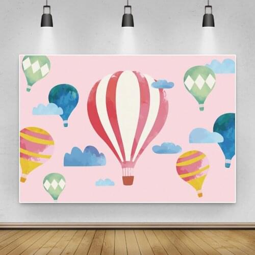Laeacco Baby Cartoon Photography Backdrops For Baby Shower Balloon Birthday Party Portrait Photography Backgrounds For Photozone