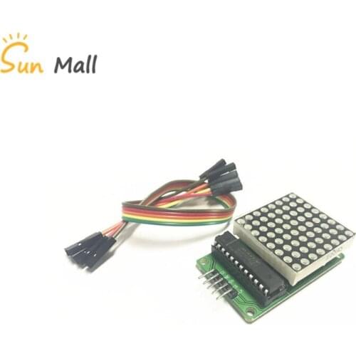 MAX7219 Dot Led Matrix Module MCU LED Display Control Module For Arduino 5V Interface Module 8 x 8 Output Input Common Cathode