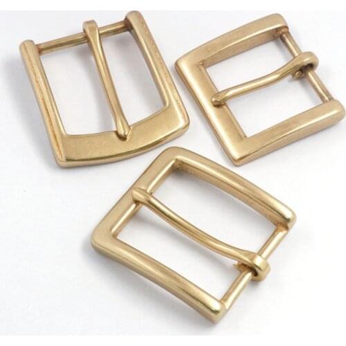 1pcs Solid Brass Belt Buckle End Bar Heel bar Buckle Single Pin Belt Half Buckle for DIY Leather Craft Bag Strap Jeans Webbing