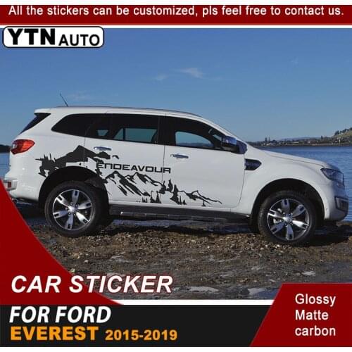 Fit For Ford Everest 2015 2016 2017 2018 2019 Car Decals Side Body Mountain Stripe Graphic Vinyl Cool Car Sticker Accessories