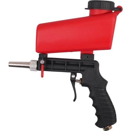 Neumatic 90psi Portable Gravity Sandblasting Gun Pneumatic Small Sand Blasting spray gun Adjustable Pneumatic Sandblaster Set