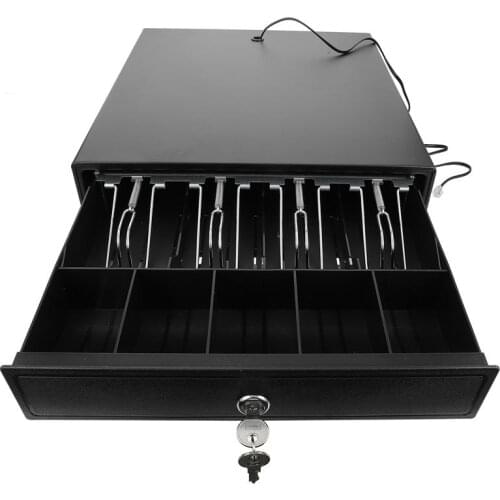 Portable Mini Cash Register Drawer 2 Tier Cash Tray Small Money Drawer With Lock Five Grid Three File Drawer Cash Box