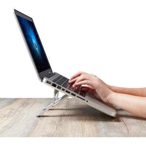 Folding Laptop Holder Stand Six Height Aluminum Alloy Invisible Laptop Pad for 11-14 Inch MacBook Laptop Stand Adjustable