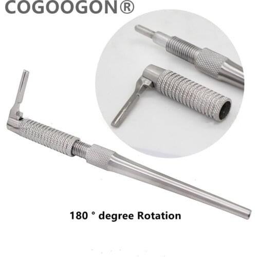 Dental Scalpel Handle Adjustable Surgical Operation Knife Handle Stainless steel Length 15cm 180 degree Rotation Oral implant