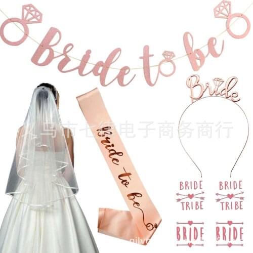 Wedding Decorations Wedding Veil Team Bride To Be Satin Sash Bachelorette Party Bridal Shower Hen Party Decoration Supplies