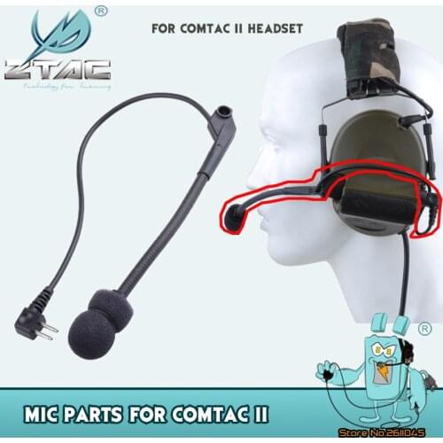 Z Tac Peltor Tactical Headohone Microphone Noise Canceling Comtac II Headset Accessory Mic Part MicrophoneZ040