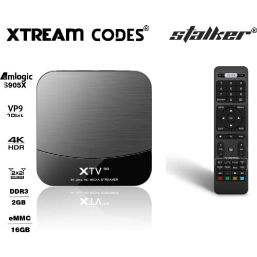 XTREAM CODES TV BOX STALKER 4K Media Streamer MEELO PLUS XTV 5G Duai WIFI 2GB 16GB Android 9.0