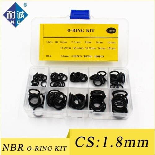 Thickness 1.8mm Rubber Ring NBR O Ring Seal Nitrile Sealing O-rings NBR Washer oring set Assortment Kit O Ring Set
