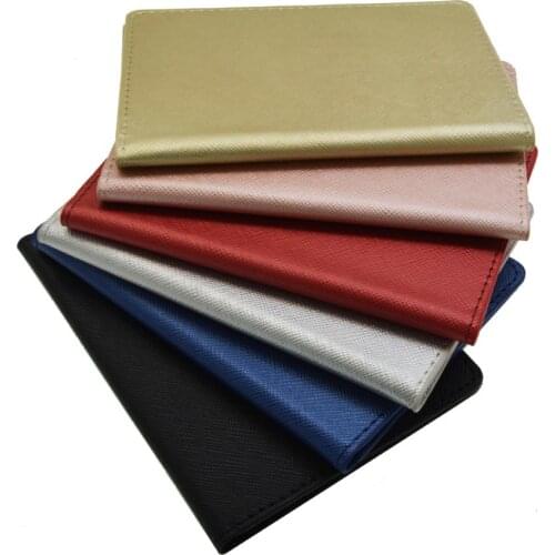 High Quality Safiano Cross Pattern Bussiness Passport Holder Composite ID Card Flight Tickets Note Passport Covers custom LOGO