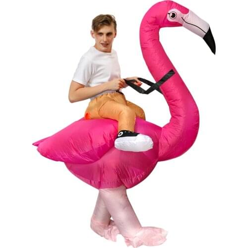 Funny Carnival Cosplay Flamingo Inflatable Costumes Halloween Costume For Adult Men Women Unisex Dress Purim Costume Party