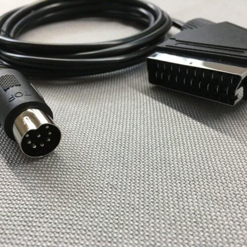FZQWEG Replacement 1.8M V-pin Scart cable For Sega Megadrive 1 Genesis 1 Master System 1 RGB AV Scart Cable