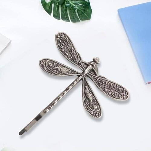 1pcs Golden Dragonfly Hairpins Hair Clip Bridal Headdress Wedding Hair Accessories Transparent Dragonfly Hair Clip