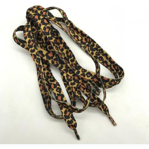 10 Pairs 120m/47inch Leopard Print Shoelaces Polyester Shoe Laces Boots Sneakers Shoelace Strings