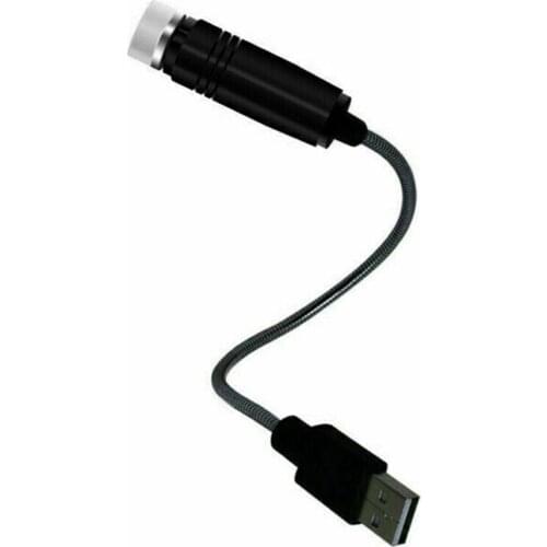 2pcs Car Accessories Interior USB Atmosphere Lamp Ambient Star Night Lights Durable Long Service Automobile Accessories