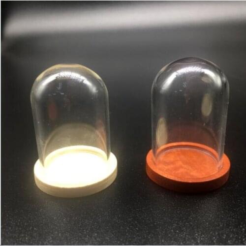 20PCS Little Prince Rose Terrarium tube 38*25mm Glass Globes with 2 style wood base Glass vial pendants jewelry Necklace Finding