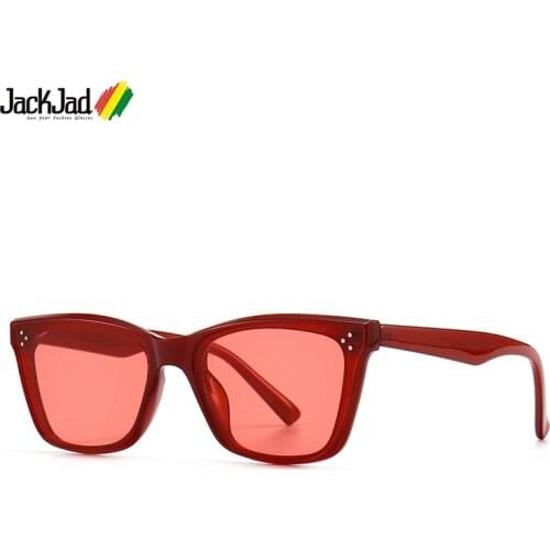 JackJad 2021 Fashion Stylish Solbei Style Cat Eye Sunglasses Women Vintage Retro Three Dots Brand Design UV400 Sun Glasses 8K13