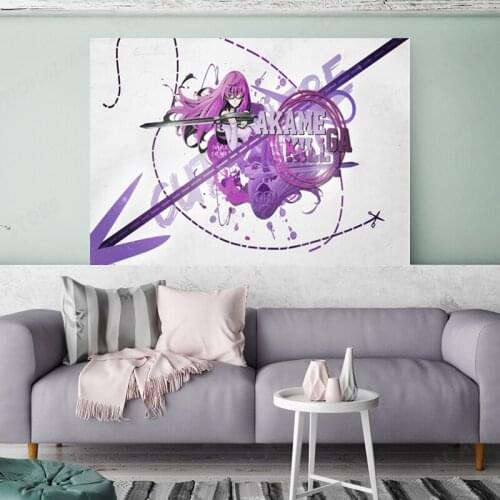 Abstract Watercolor Classic Japanese Anime Akame ga KILL Cool Painting Quality Canvas Poster Kids Room Living Art Home Sofa Wall