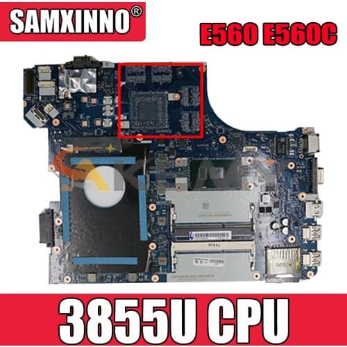 Akemy BE560 NM-A561 Motherboard For Lenovo Thinkpad E560 E560C Laptop Motherboard 01AW101 CPU Celeron 3855U 100% Test Work