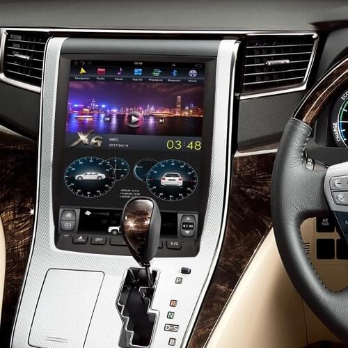12.1" Tesla Style Vertical Screen Android Car DVD GPS Radio Navigation Stereo Player For Toyota Alphard ANH20 DSP Carplay HDMI