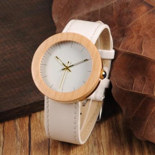 BOBO BIRD Women Watches Bayan kol saati Wood Metal Wristwatch Relogio Feminino Leather Band Ladies Gold Quartz in Wood box