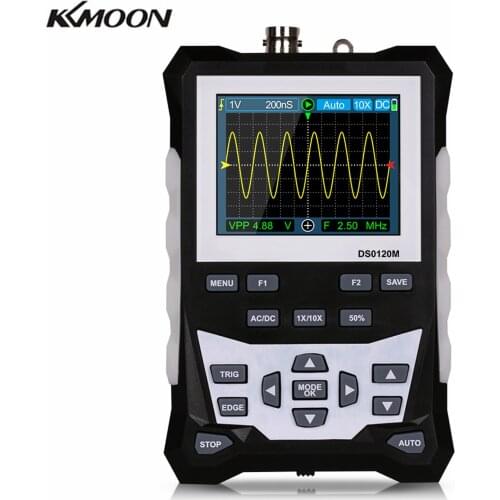 DS0120M Digital Oscilloscope 120MHz Bandwidth 500MSa/s Sampling Rate HD 2.4 Inch TFT 320x240 with Backlight Waveform Storage