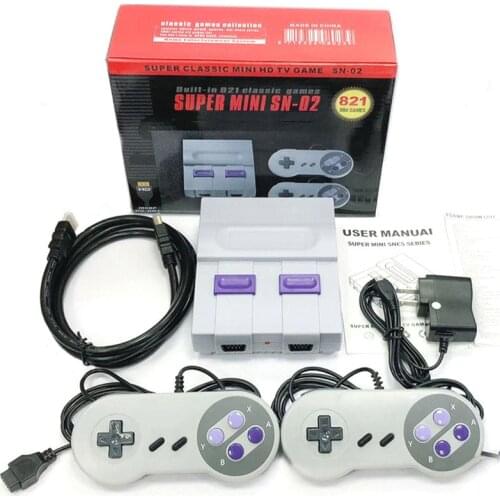 HDMI Video Game Out TV Super Mini SN-02 Console Controller can store 821 games Video Handheld for SFC games consoles