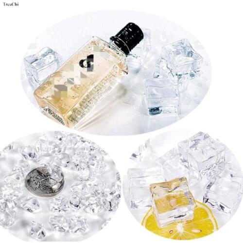 Simulated Ice Model Artificial Ice Cubes Fake Plastic Photo Props Transparent Crushed Rocks Acrylic Vase Fillers Decoration