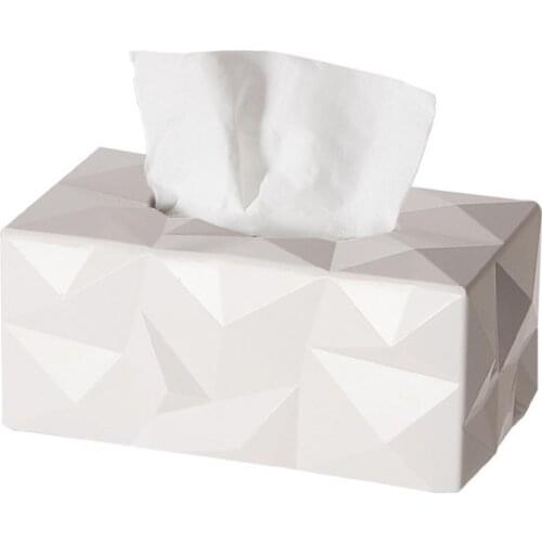 Tissue Box Rectangle Water-proof Melamine Wear-resistant Tissue Box Cover for Home