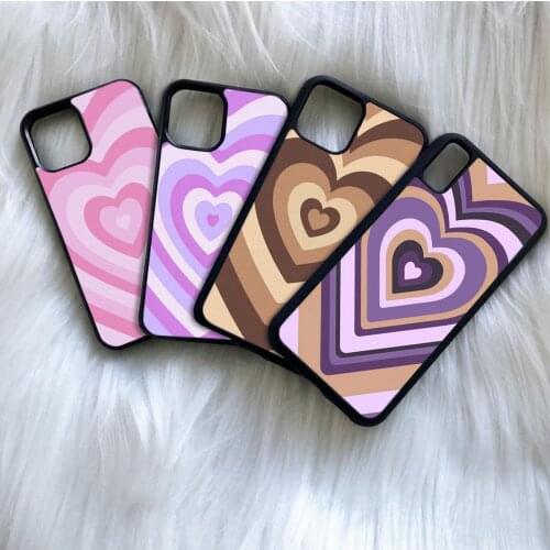 Colorful Love Heart Phone Case For IPhone 12 11 Pro Max Xs X Xr 7 8 6 6s Plus Se 2020 For Samsung S21 S30 Note 20