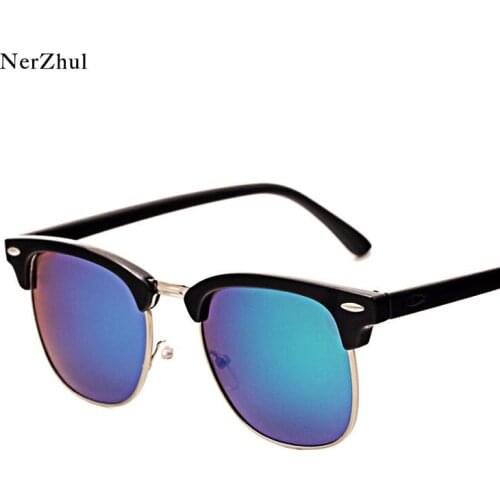 Retro Round Men Women Sunglasses Oval Blue Vintage Sunglasses Female Male Driving Classic Green Sunglasses CACH03