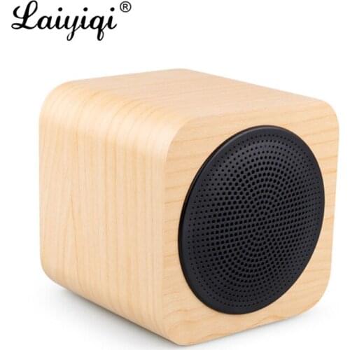 Laiyiqi retro wooden speaker altavoz bluetooth solid wood portable wireless radio FM radyo aged Elderly caixa de som computer PC