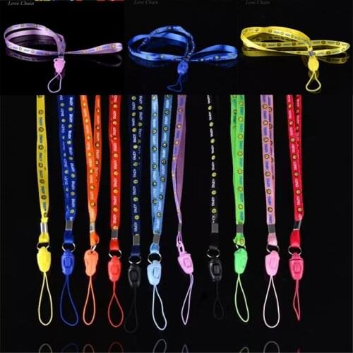 Love Chain 100pc/lot Lanyards Neck Phone Strap ID Pass Card Badge Gym Key Mobile Phone USB Holder DIY Hang Rope Lariat Lanyard