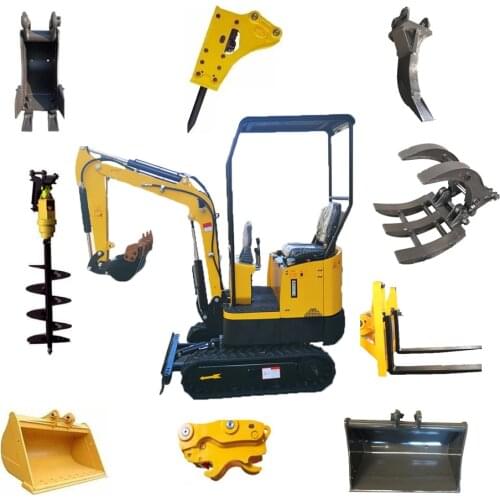 Free Shipping 1 Ton Mini Excavator With Digging Bucket For Garden