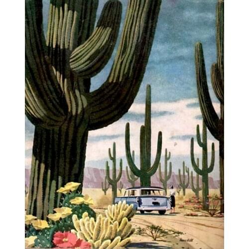 GATYZTORY Frameless Desert Cactus Landscape DIY Painting By Numbers Acrylic Paint On Canvas Unique Gift For Home Decor 40x50cm A
