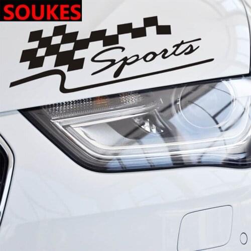 1pcs Car Headlights Edge Sport Fender Decals Sticker For Mitsubishi ASX Lancer 10 9 Outlander Pajero Suzuki Swift Grand Vitara