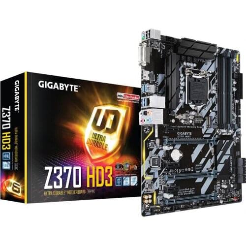 NEW For Gigabyte GA-Z370 HD3 Z370 HD3 Motherboard LGA1151 DDR4 Z370 PCI-E3.0 SATA3 USB3.0 Support i3 8100 i5 8500 I7 8700