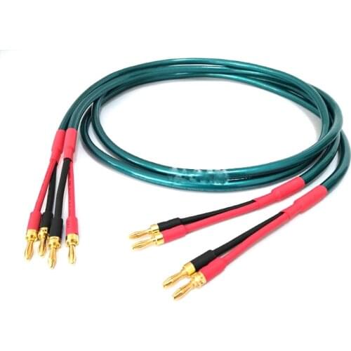 One Pair Hi-End Ortofon Speaker Cable copper audio speaker cable Hifi AMP CD player audio Speaker Interconnect Cable