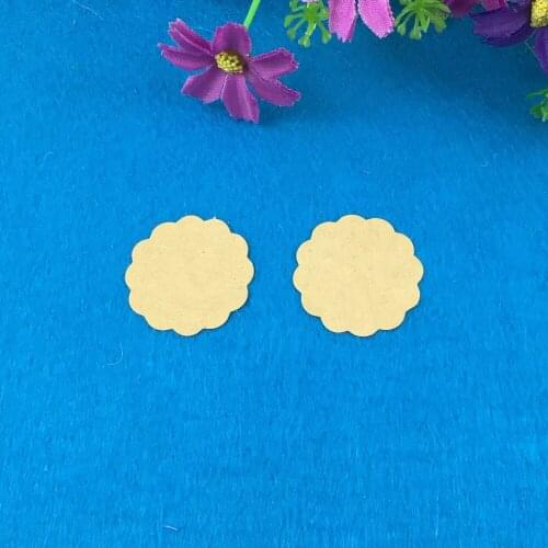 Wholesale Free Shipping 600PCS/Lot 3 cm Kraft Blank Retangle Scalloped Sticker Seal Envelope Paper Labels Write On Tips Label