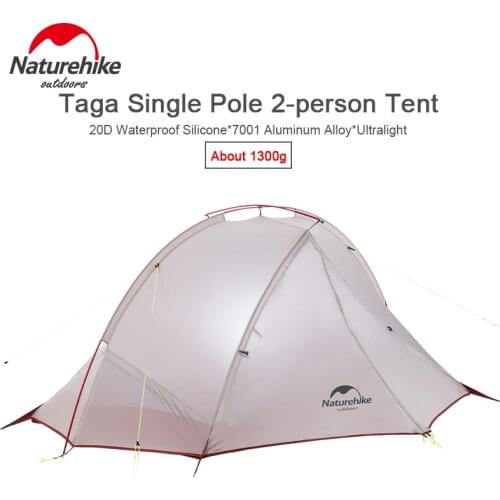 NatureHike 1.3 Kg Tagar 2 Person Tent Camping Backpack Tent 20D Ultralight Fabric Rainproof PU 4000