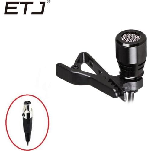 ETJ Brand Mini XLR Clip-on Lavalier Microphone Wired Condenser Omnidirectional Lapel Microphone With 3.5mm Jack 3 Pin 4 Pin 513